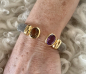 Preview: Armspange mit Rauchquarz und Amethyst